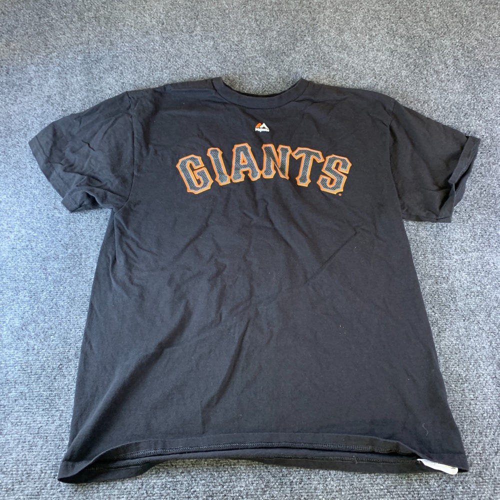 Majestic San Francisco Giants Sergio Romo #54 MLB T-Shirt Mens Large Black Logo